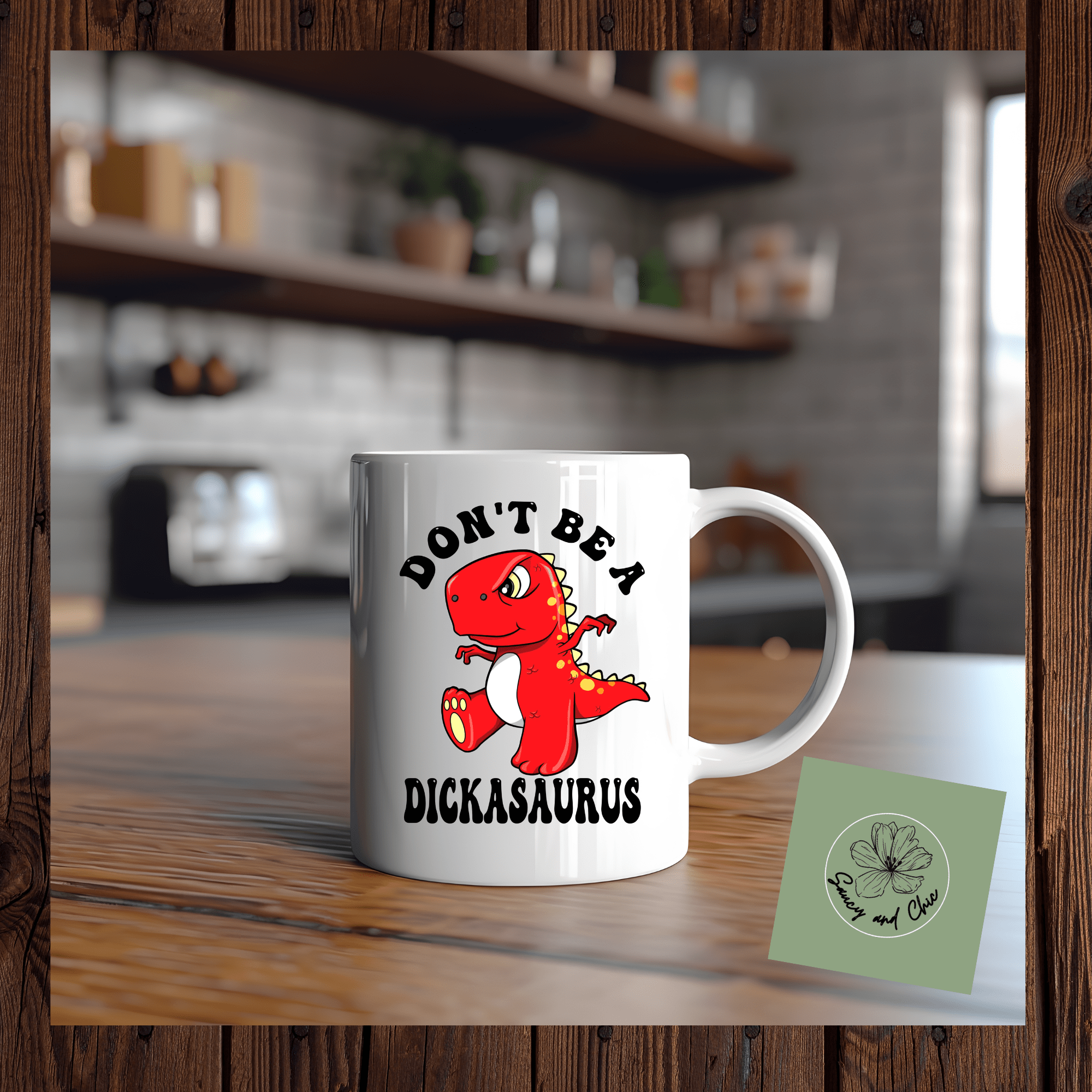 Don't be a dickasaurus mug