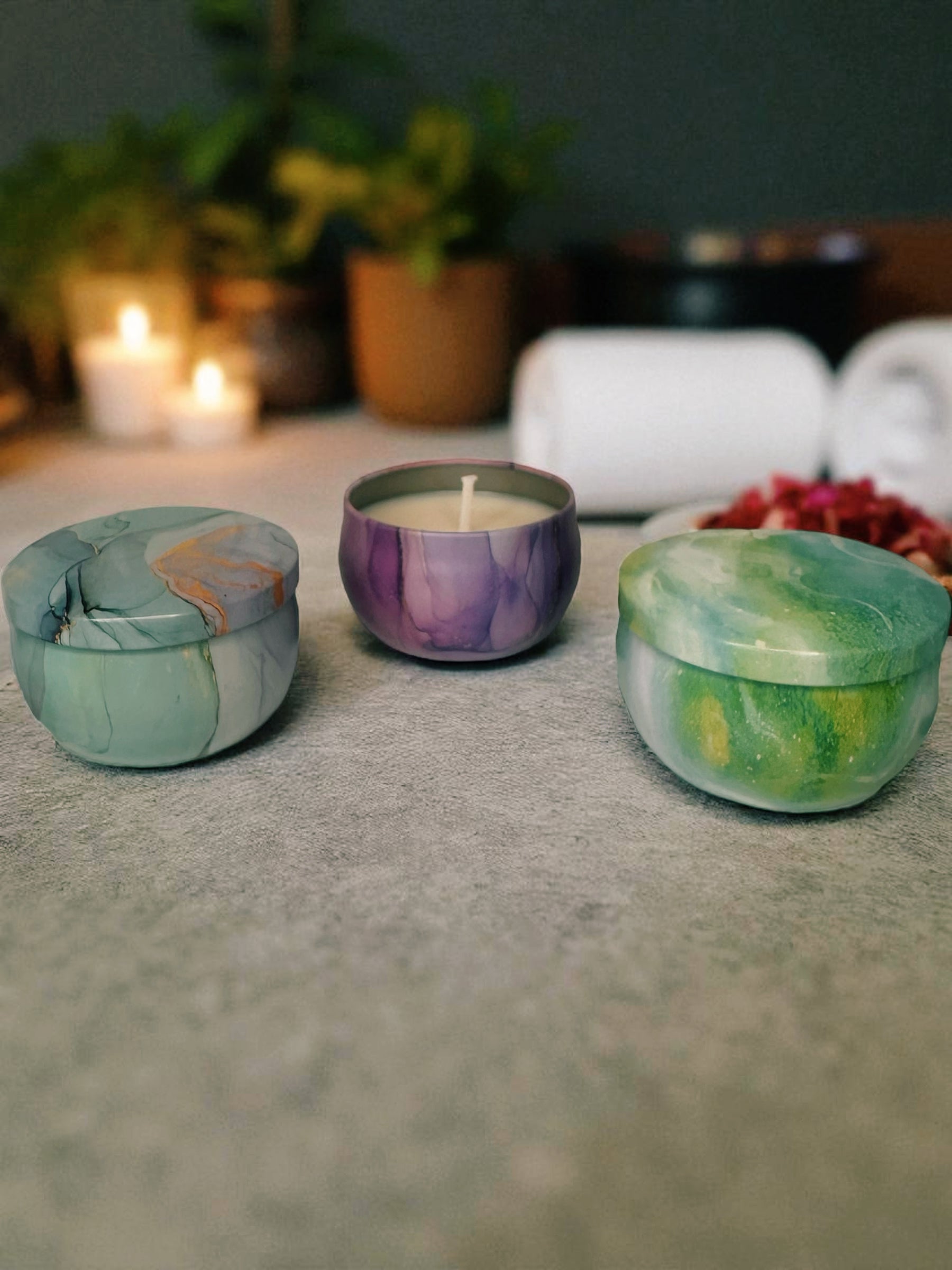Tin Bath Candles - 4 options!
