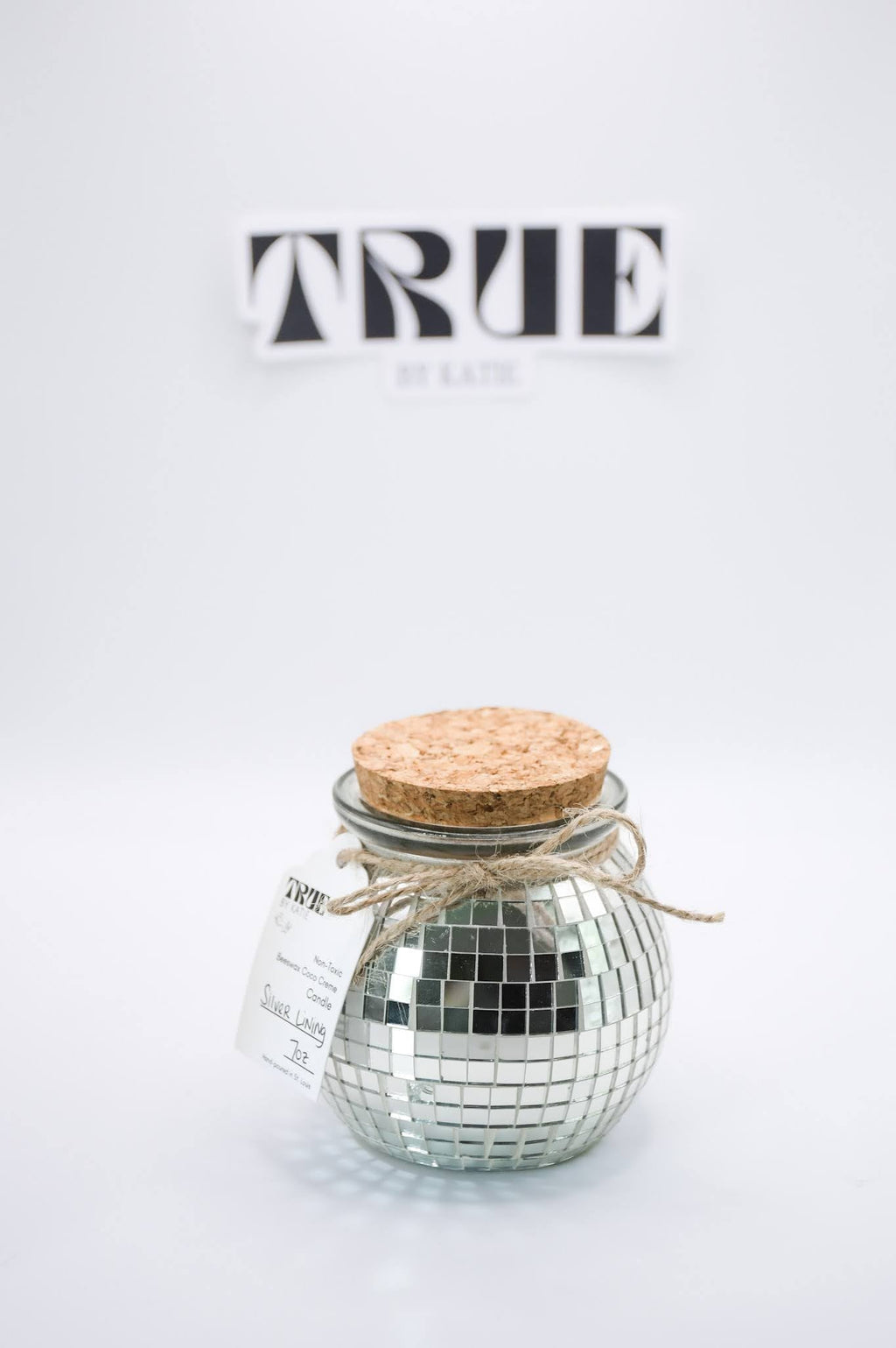 Silver Lining Disco Ball Candle