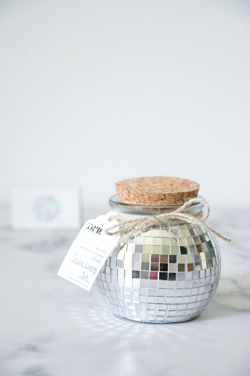 Silver Lining Disco Ball Candle