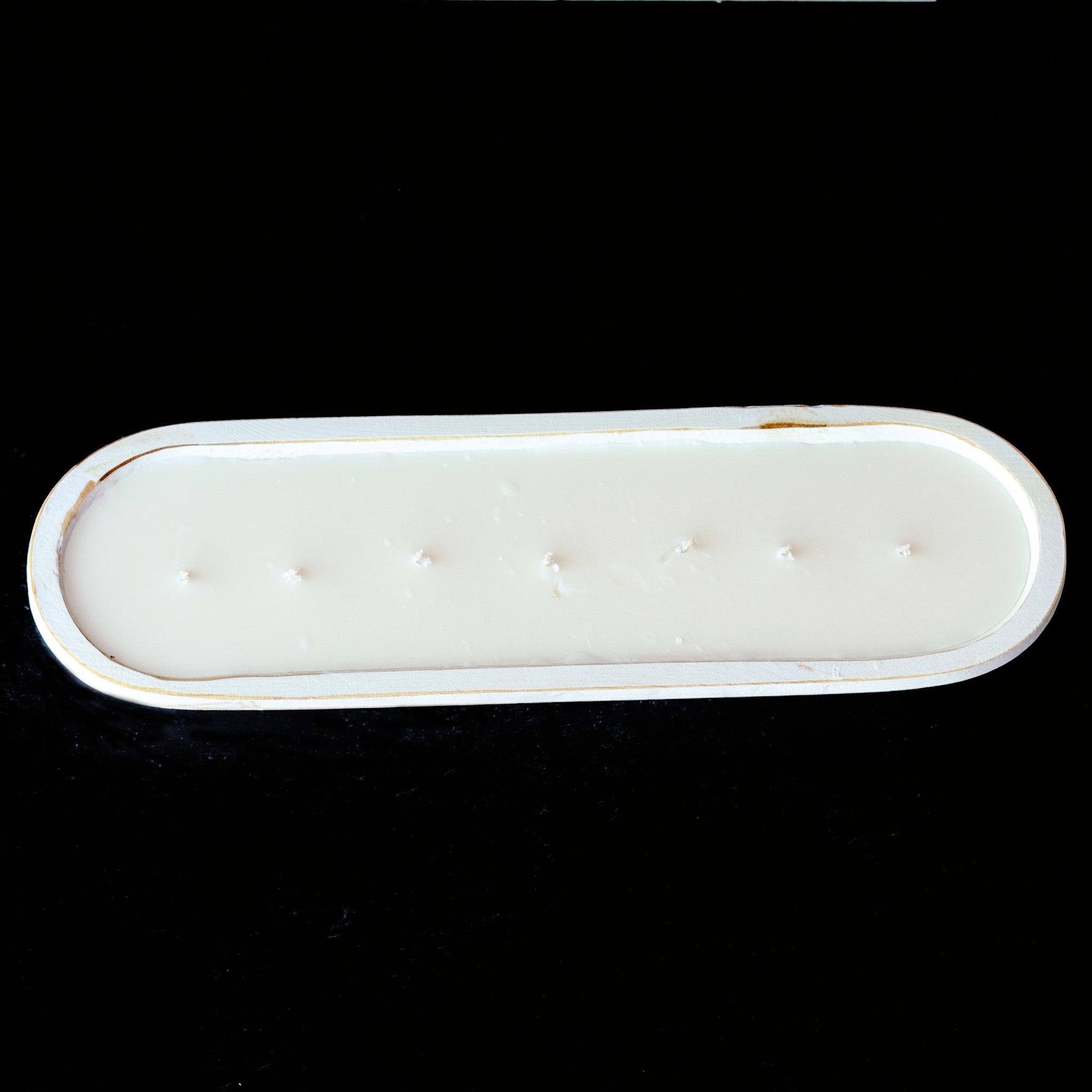 Unscented - 7 Wick White Wood Dough Bowl Soy Candle