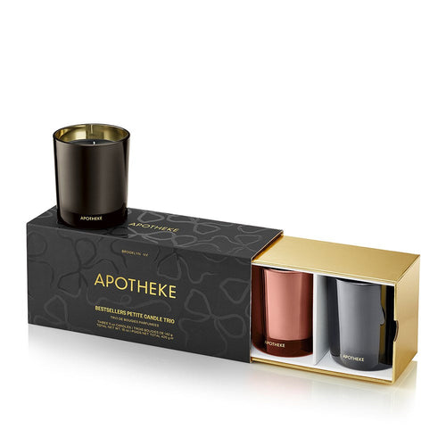 APOTHEKE Bestsellers Petite Candle Trio – Set of 3 Luxury Soy Candles (5 oz each)