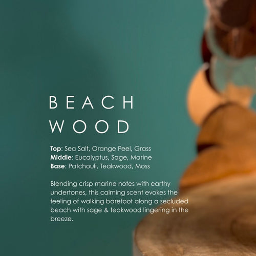 Beachwood Soy Candle by Grand Candles | Coastal & Earthy Scent