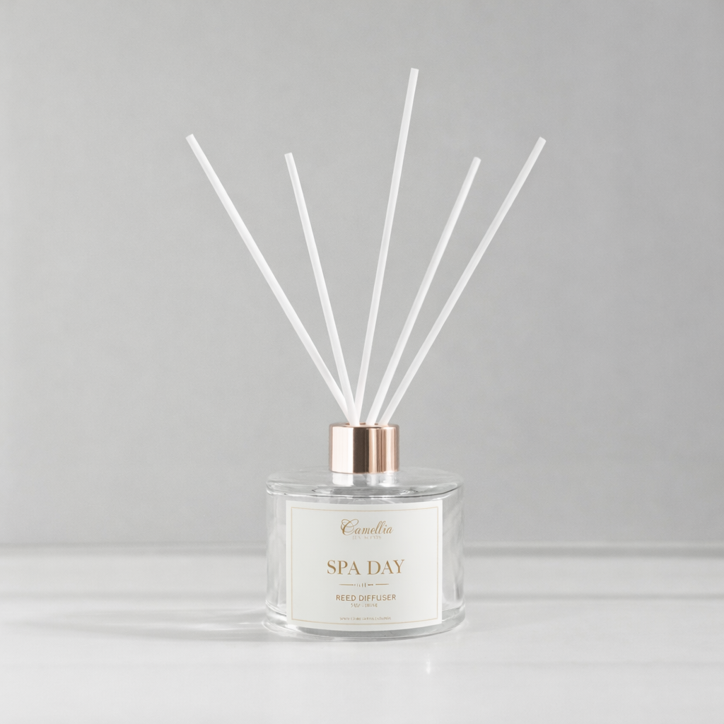 Spa Day Reed Diffuser – Cinnamon & Spice by Camellia Lux Scents