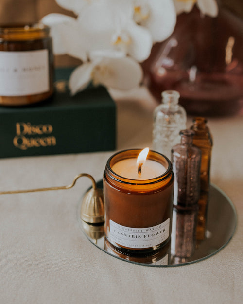 Cannabis Flower Soy Candle by Nightshift Wax | Hand-Poured Luxury Scented Candle
