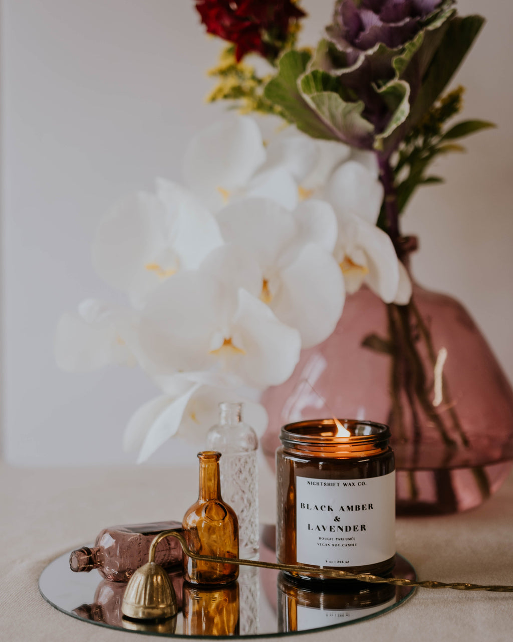 Black Amber & Lavender Soy Candle