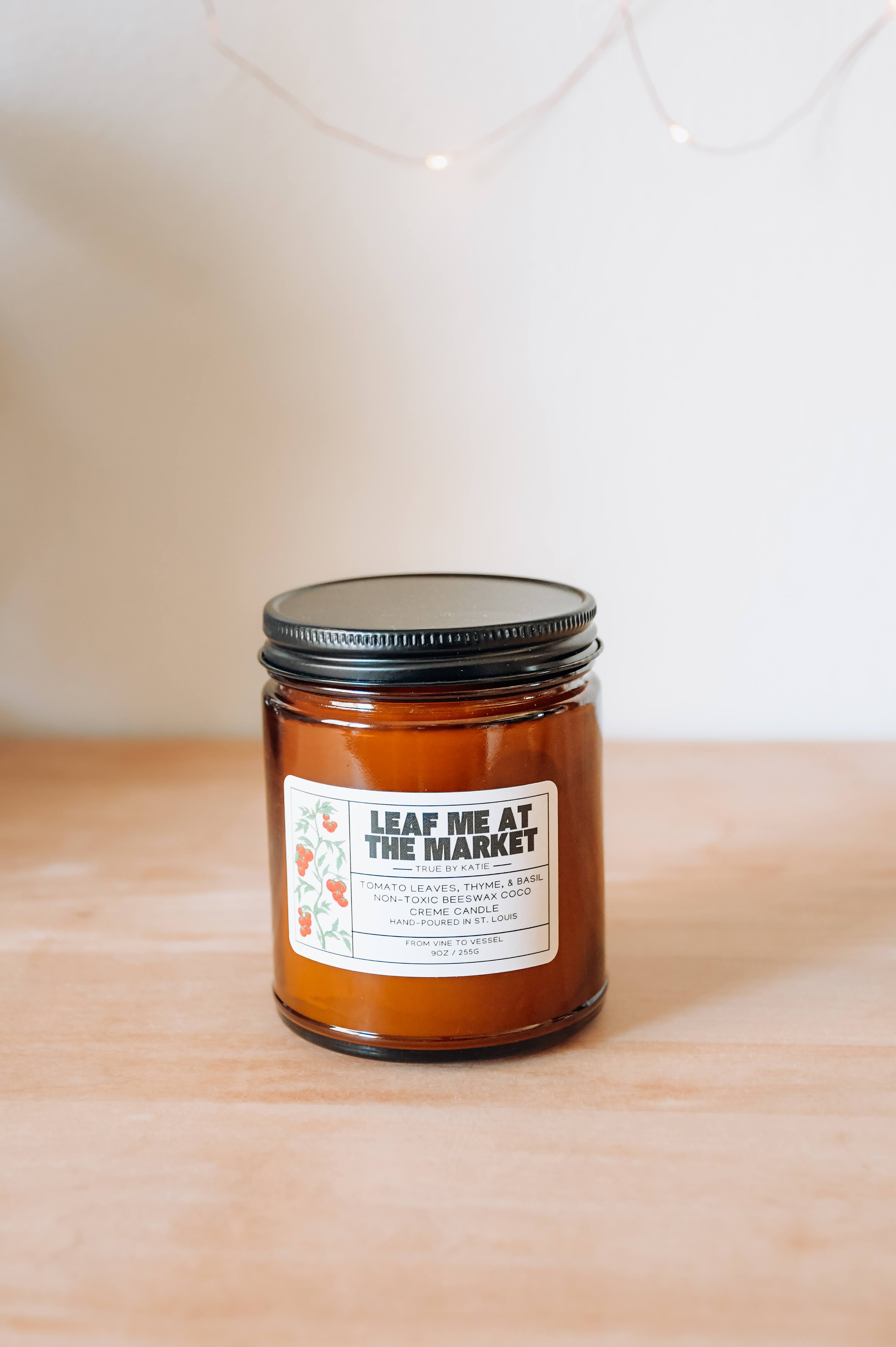 Leaf Me at the Market Candle