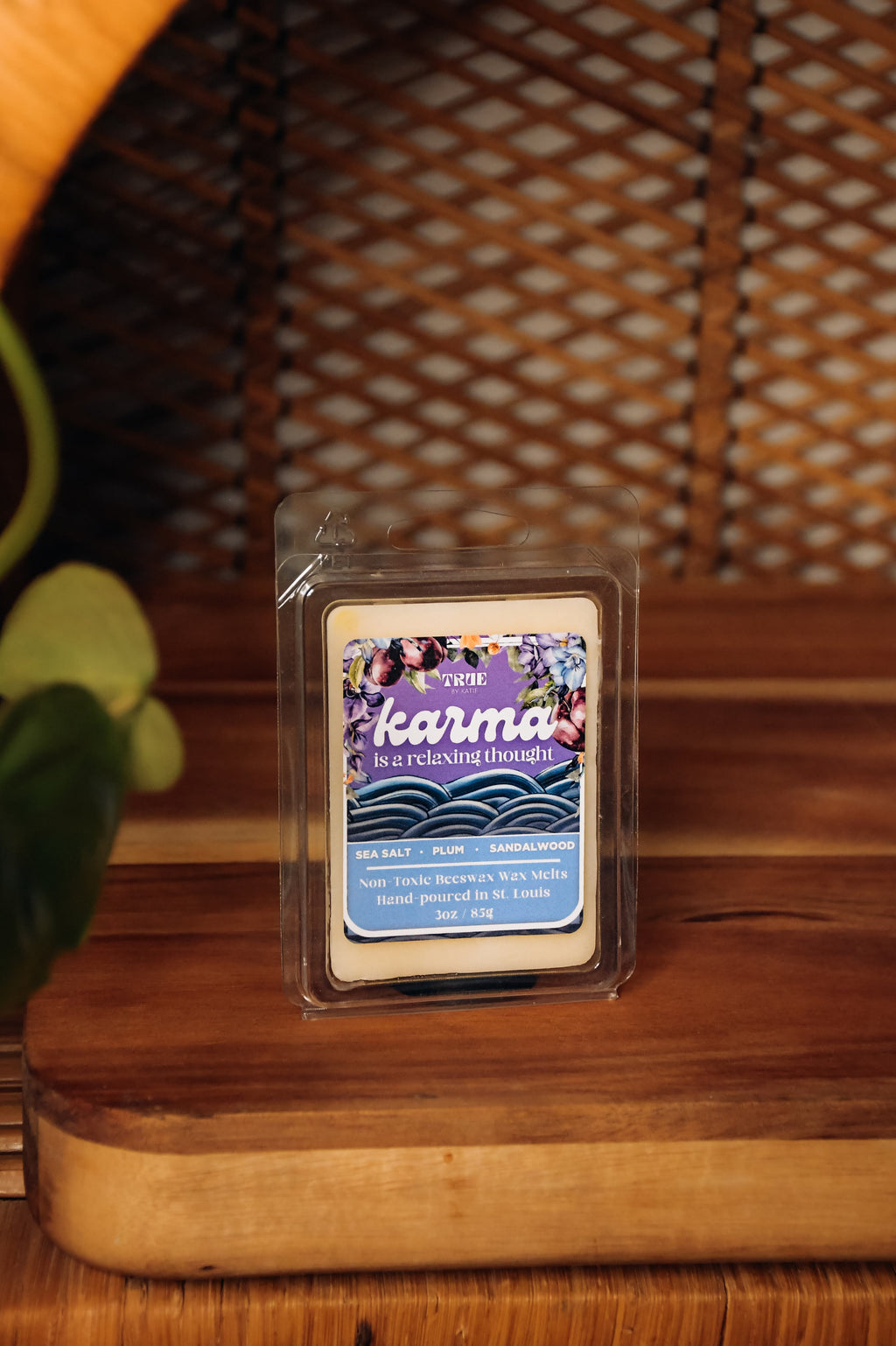 Karma is a Relaxing Thought Glitter Heart Wax Melts by True by Katie — 3oz Plastic-Free