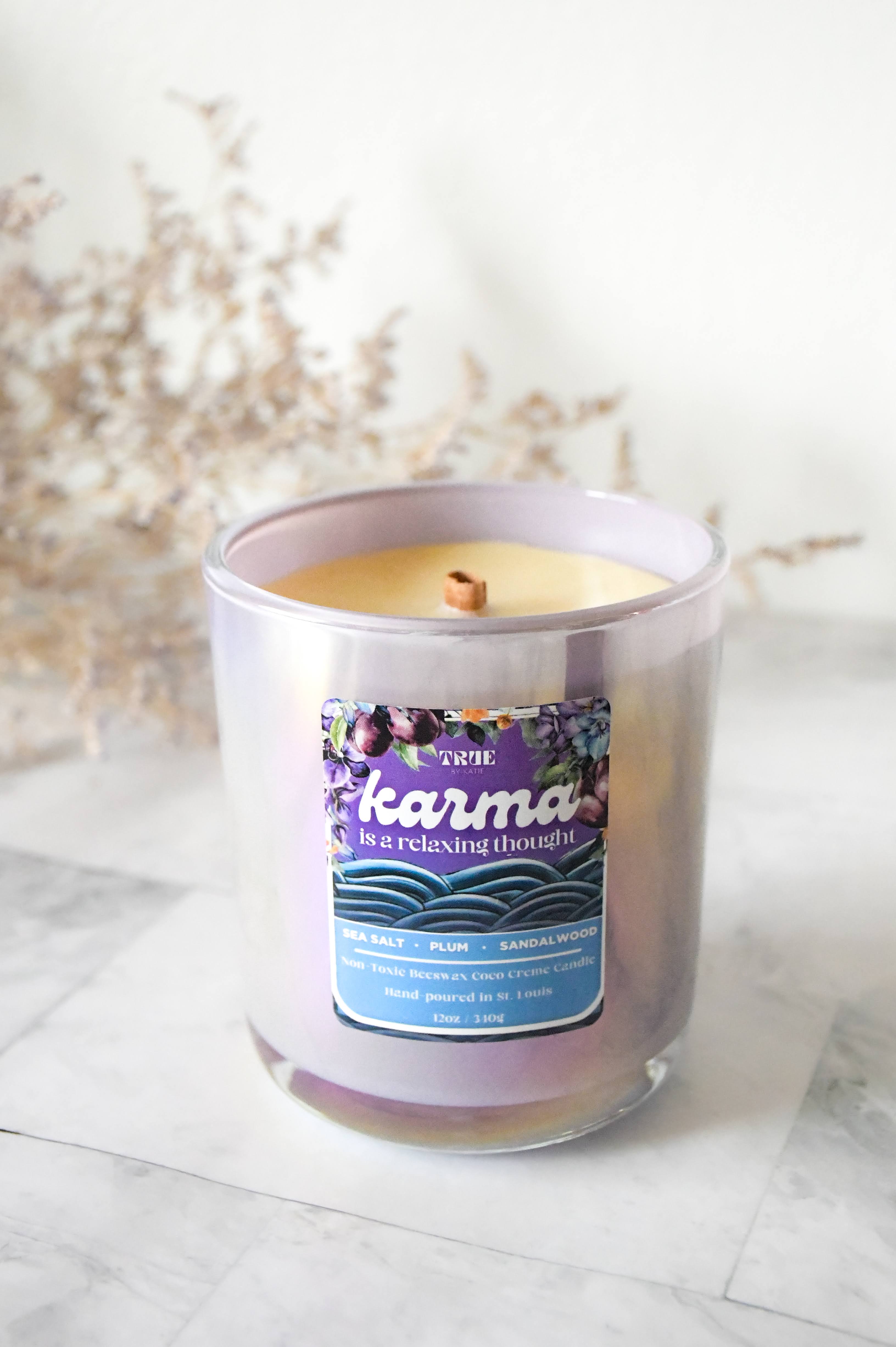 Karma is a Relaxing Thought Refillable Candle