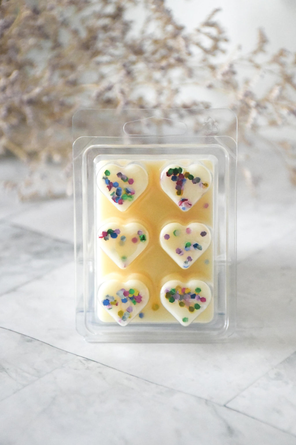 Karma is a Relaxing Thought Glitter Heart Wax Melts by True by Katie — 3oz Plastic-Free