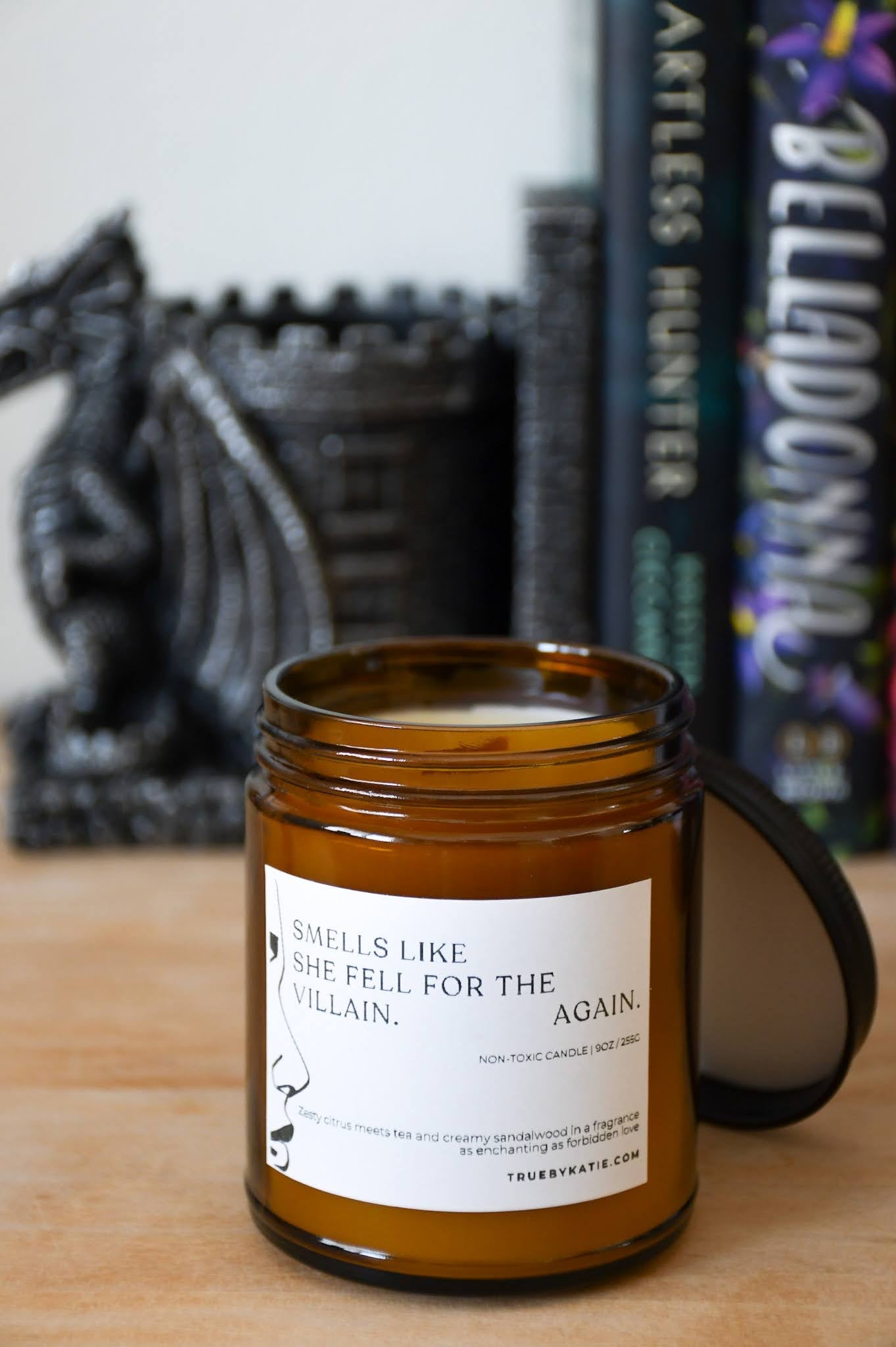 Customizable Label 9oz Glass Amber Jar Candle - Choose Your Scent