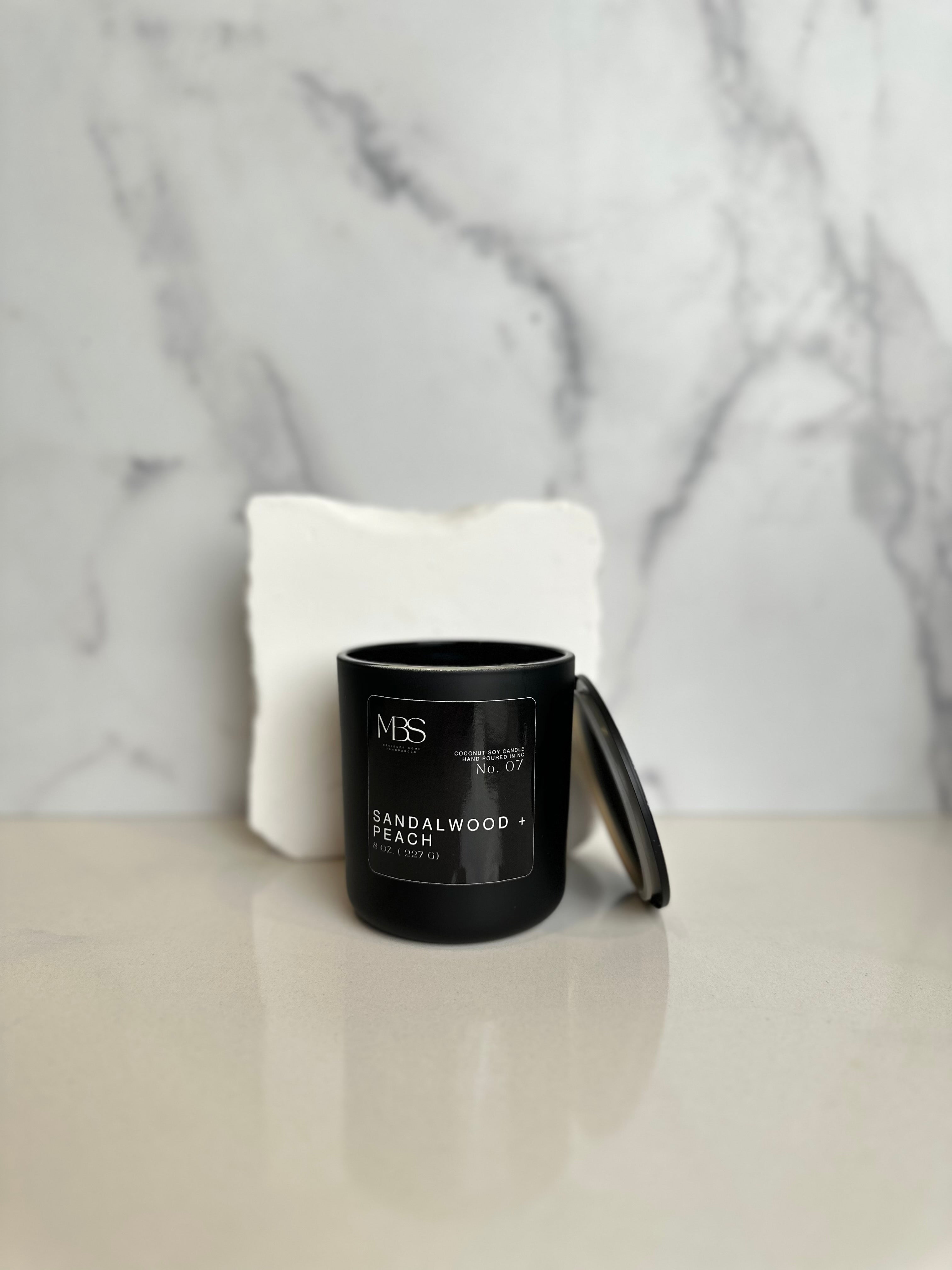 Sandalwood + Peach | 8oz Candle