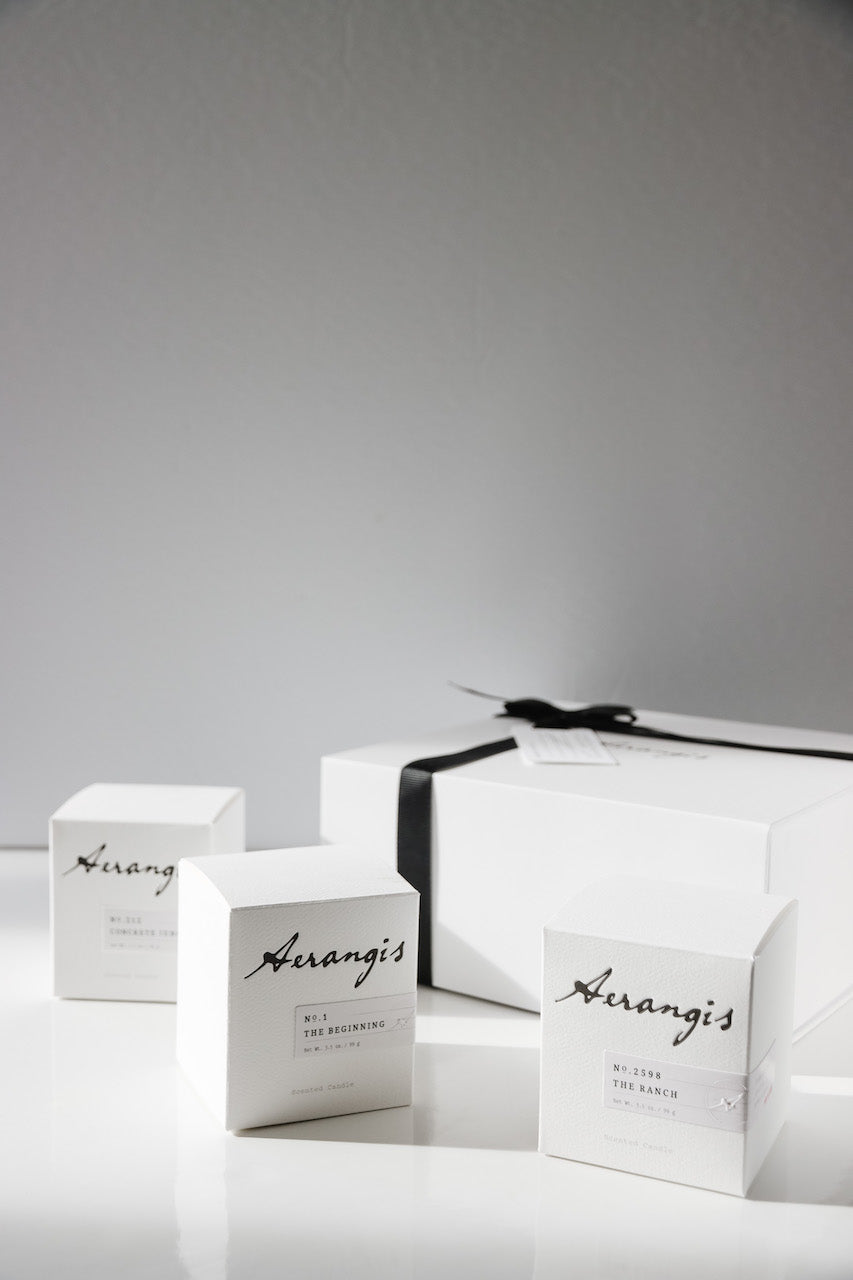 Aerangis Quintessential Journey Gift Set – 3 Signature Candles with Wick Trimmer