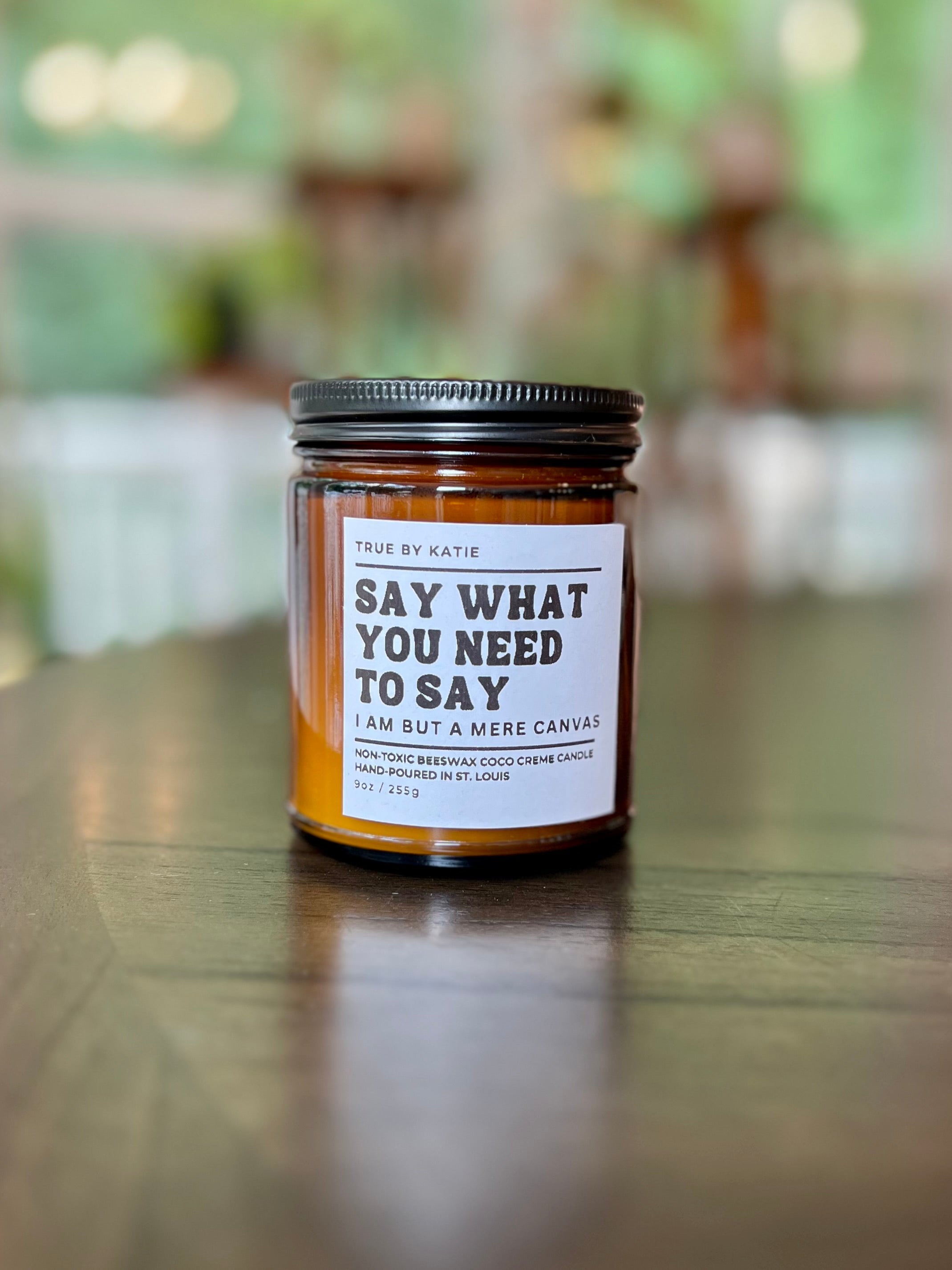 Customizable Label 9oz Glass Amber Jar Candle - Choose Your Scent