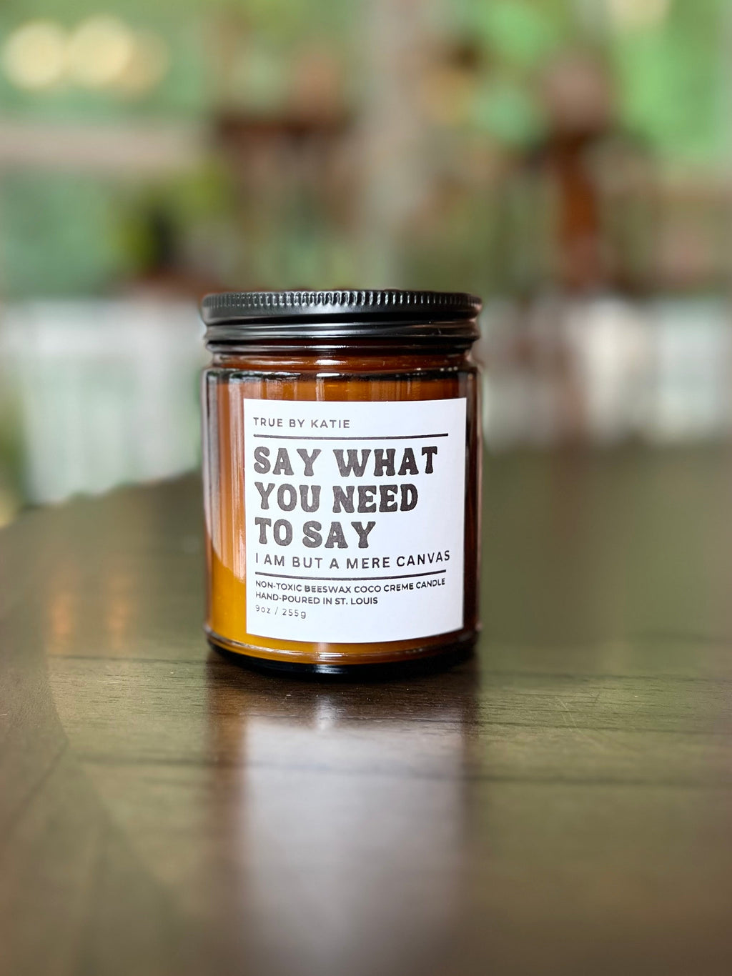 Customizable Label 9oz Glass Amber Jar Candle - Choose Your Scent