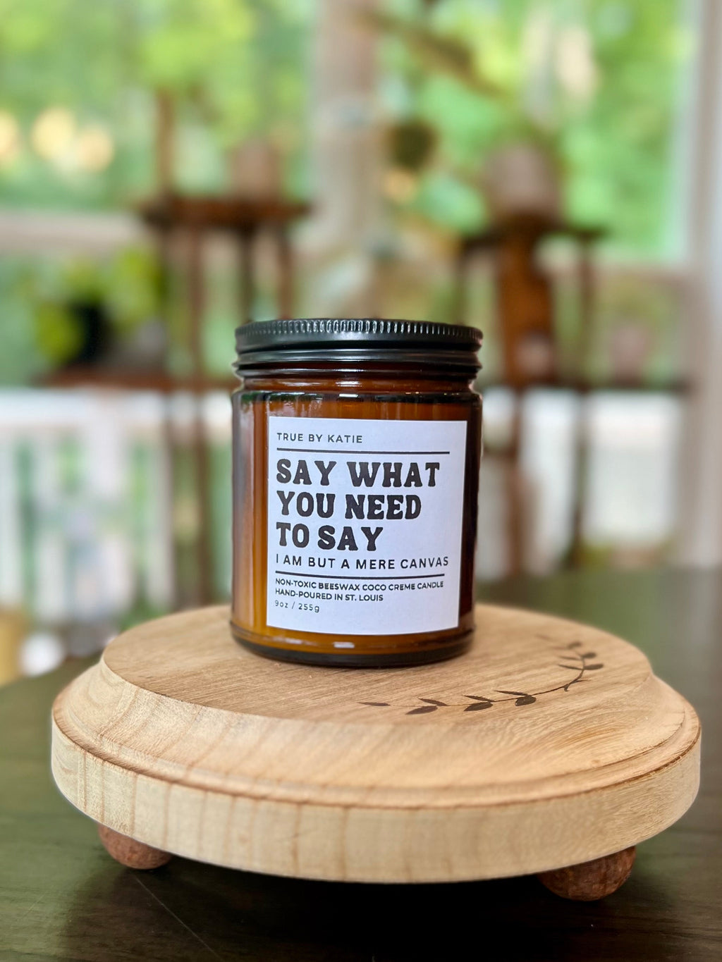 Customizable Label 9oz Glass Amber Jar Candle - Choose Your Scent