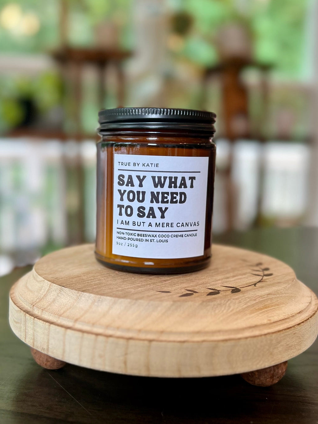 Customizable Label 9oz Glass Amber Jar Candle - Choose Your Scent