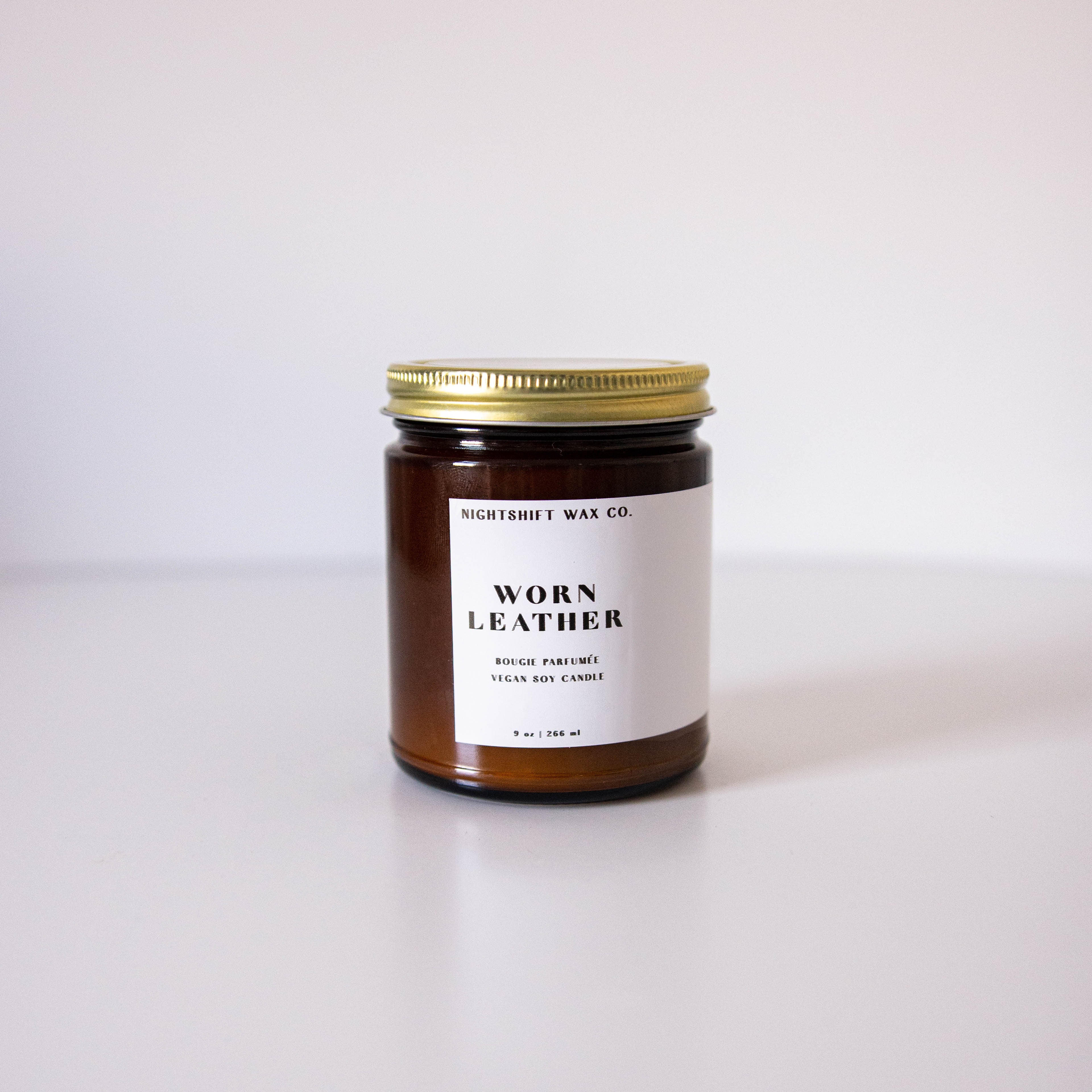 Worn Leather Soy Candle