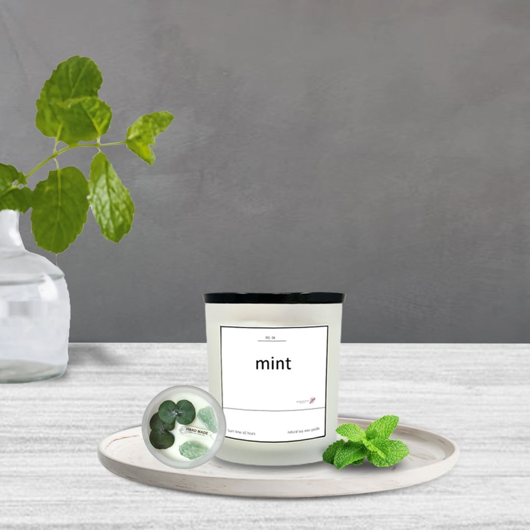 Mint Scented Candle by Evaparoma | Hand-Poured Soy Wax
