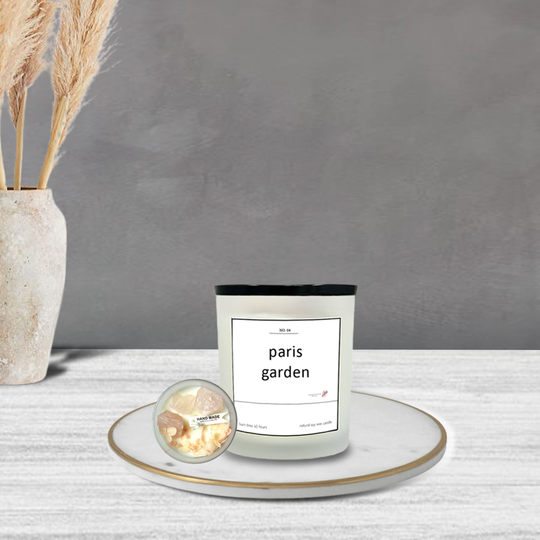 Paris Garden Scented Candle by Evaparoma | Hand-Poured Soy Wax