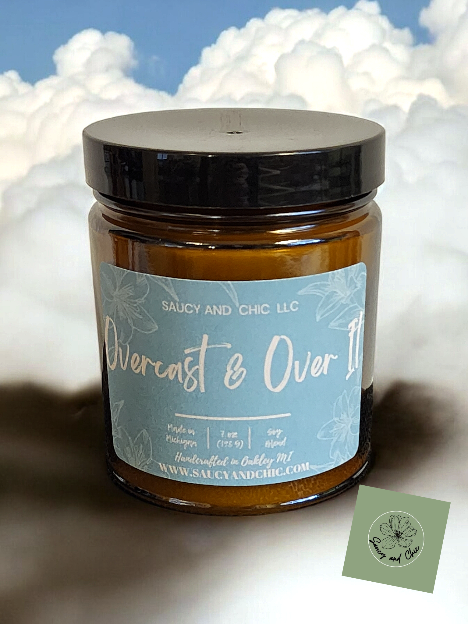 Overcast & Over It Wickless Candle – Moody Scent for Unbothered Vibes