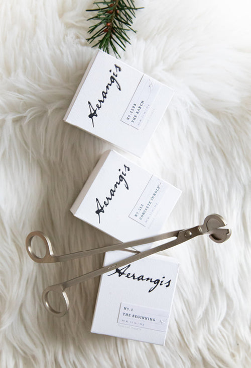 Aerangis Quintessential Journey Gift Set – 3 Signature Candles with Wick Trimmer