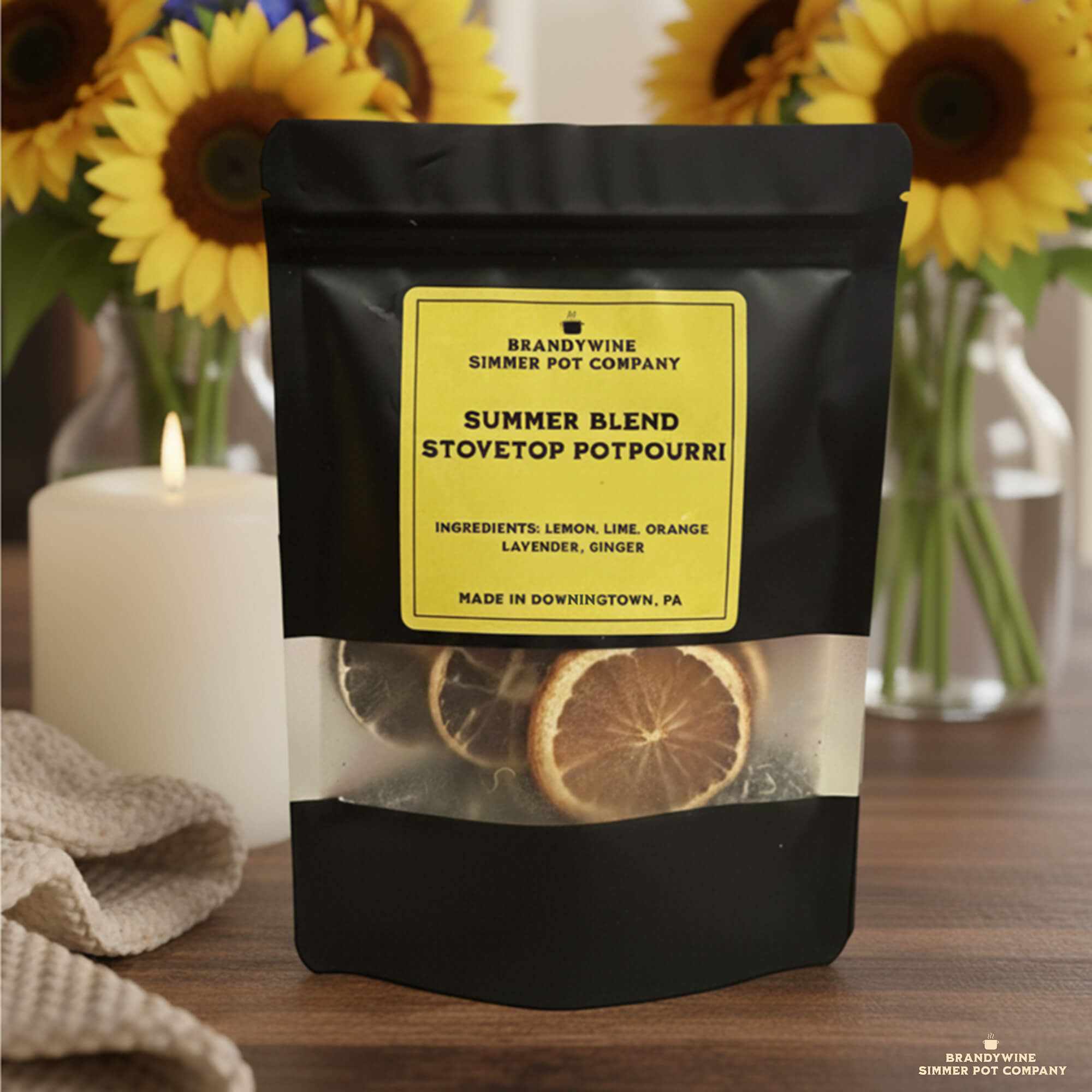 Summer Stovetop Potpourri by Brandywine Simmer Pot – All-Natural Lavender & Citrus Blend