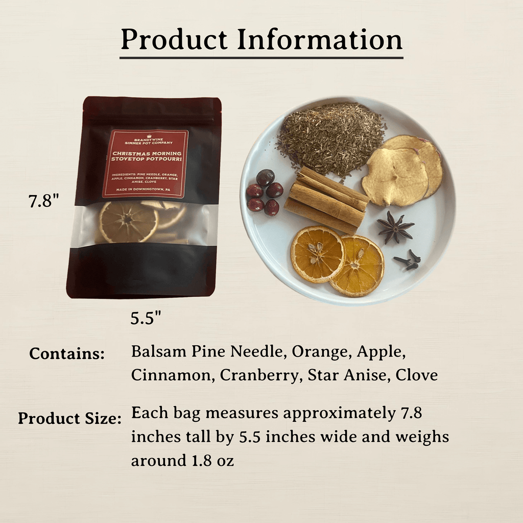 Christmas Stovetop Potpourri by Brandywine Simmer Pot – Natural Holiday Fragrance Blend