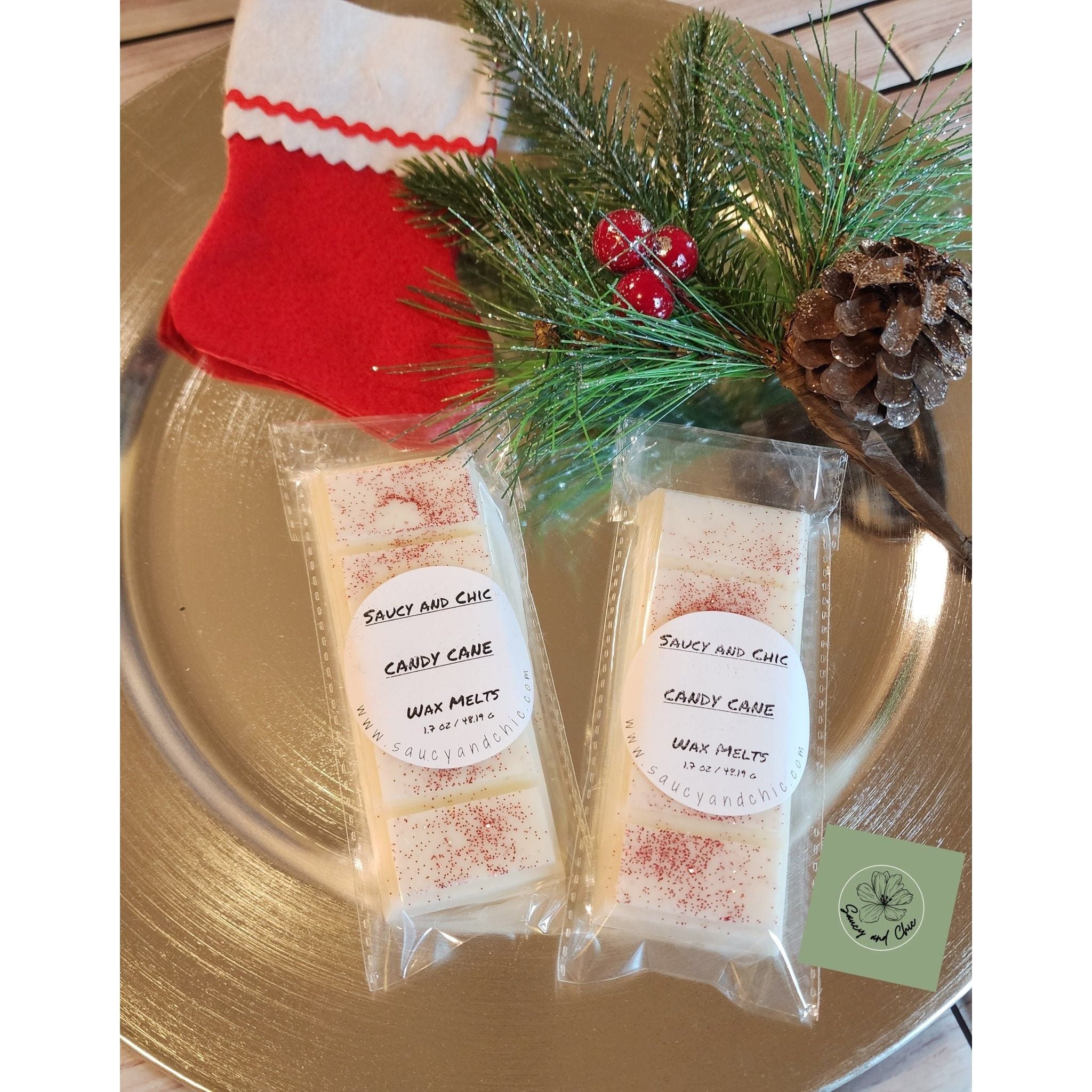Candy cane wax melt