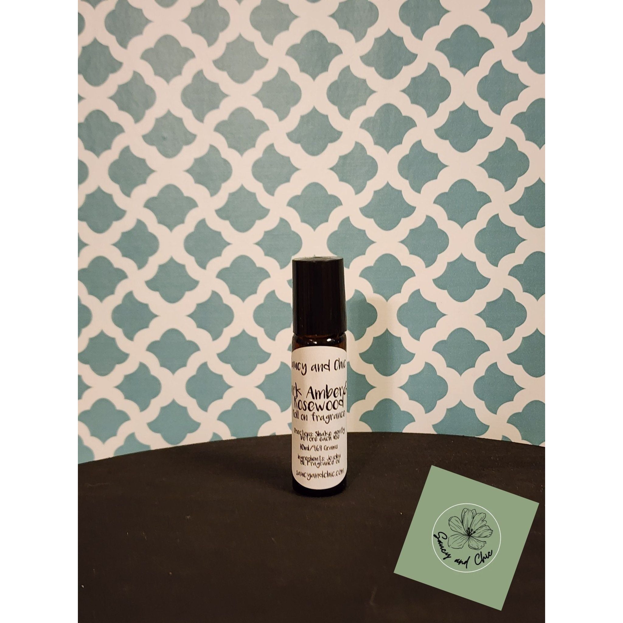Dark Amber Rosewood Perfume Roll-On: Rich and Elegant Aroma