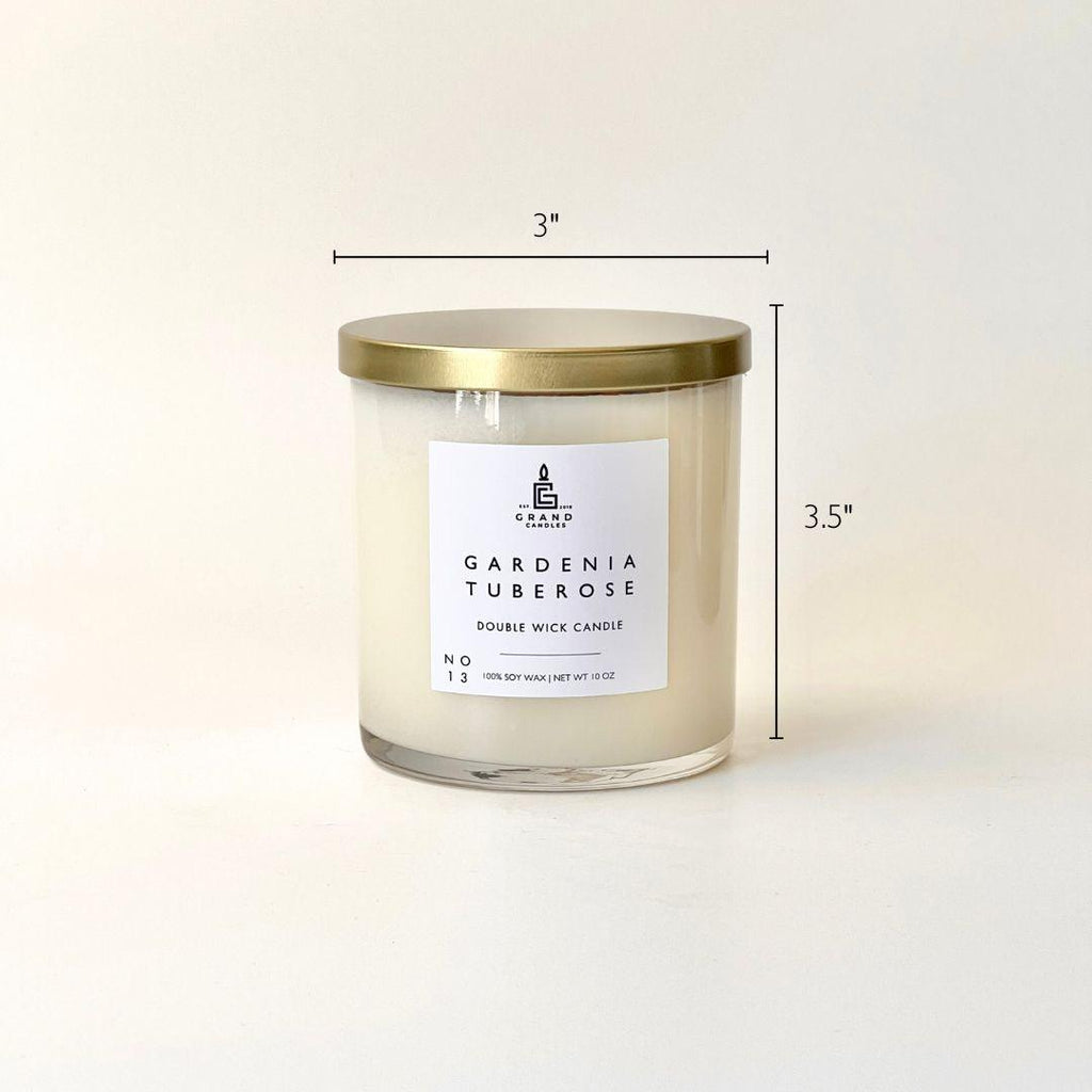 Gardenia Tuberose Candle by Grand Candles | Soy Wax, Hand-Poured