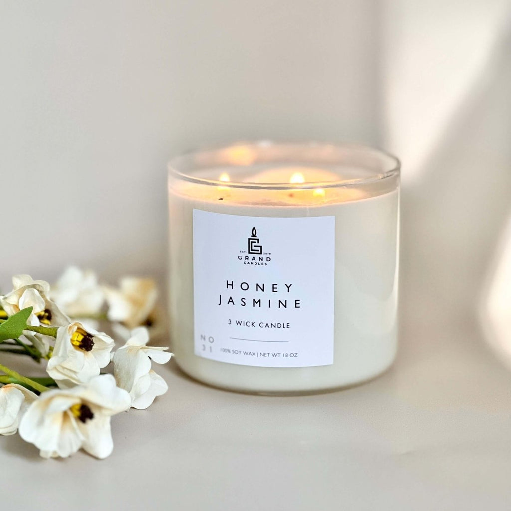 Honey Jasmine Candle by Grand Candles | Soy Wax, Hand-Poured