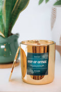 Out of Office Refillable Candle by True by Katie – 8oz Amber Citrus & Coconut