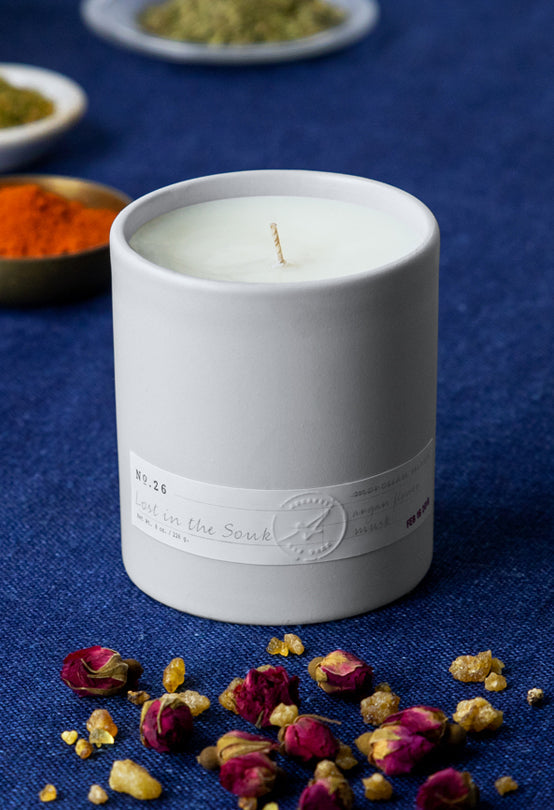 Aerangis No. 26 Lost in the Souk Candle – Moroccan Rose & Neroli 8 oz