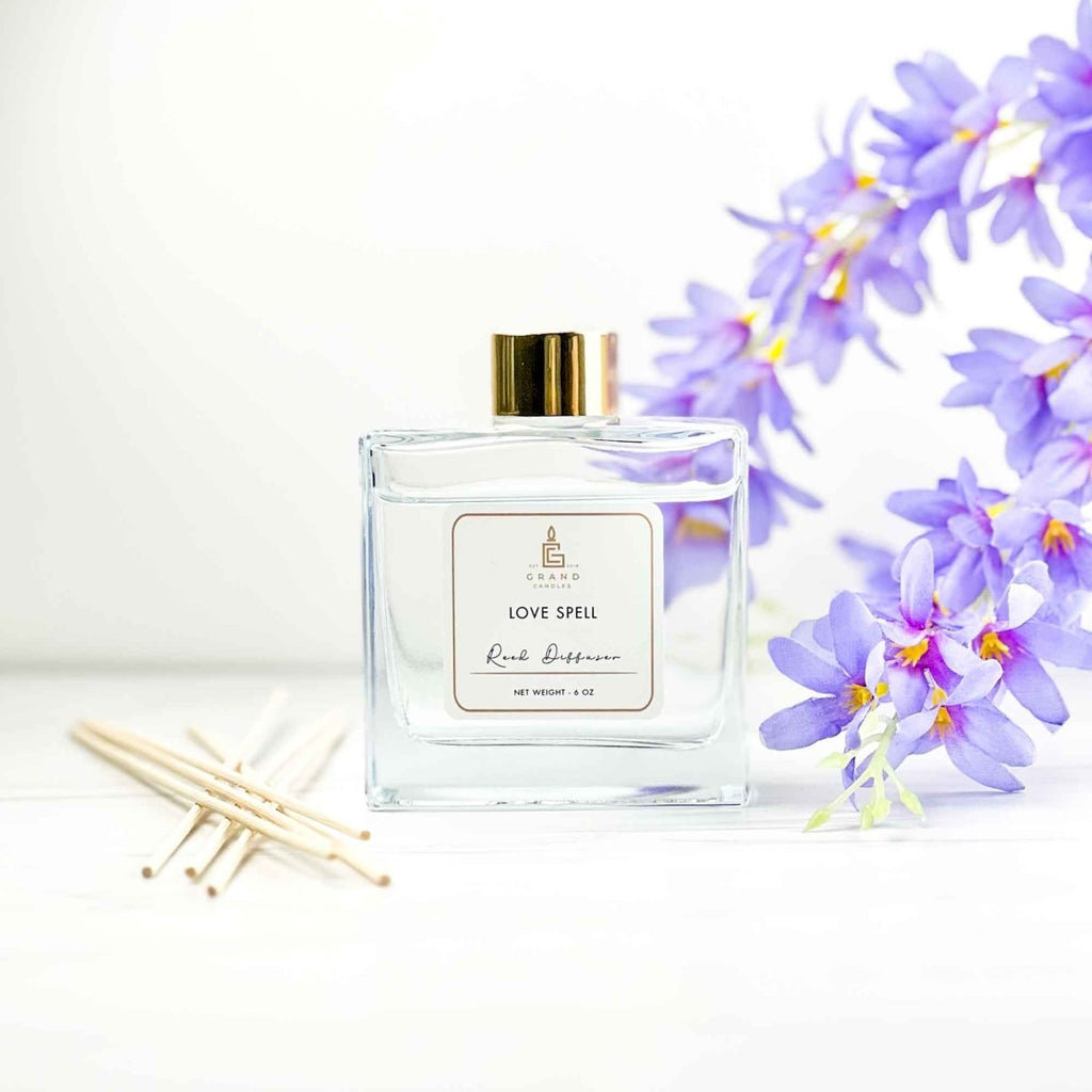Love Spell Reed Diffuser by Grand Candles | Natural Fruit & Floral Scent