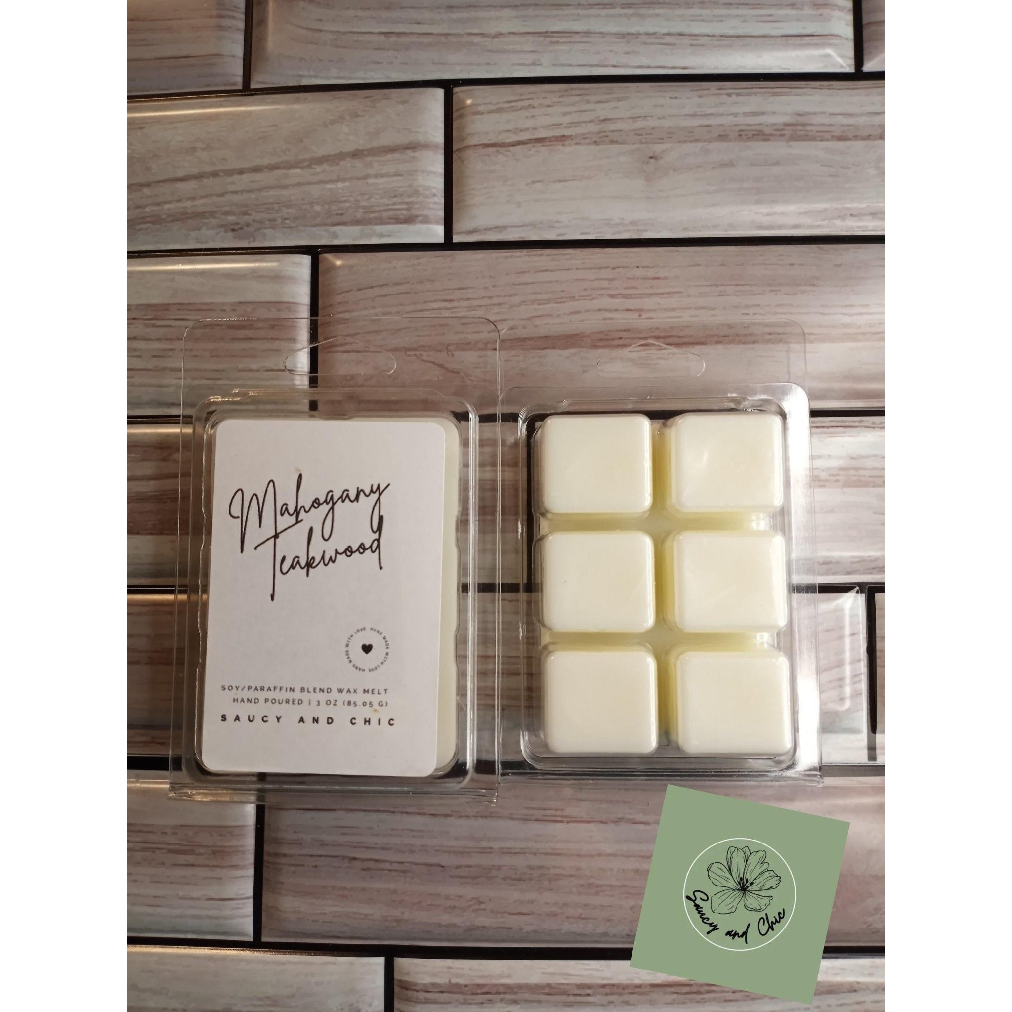 Mahogany Teakwood Wax Melt – Rich, Woodsy Fragrance for a Cozy Ambiance