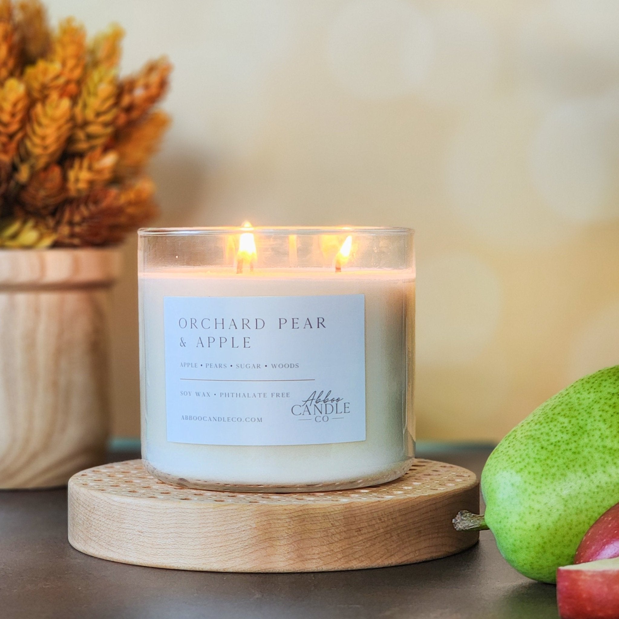 Orchard Pear and Apple 3-Wick Soy Candle