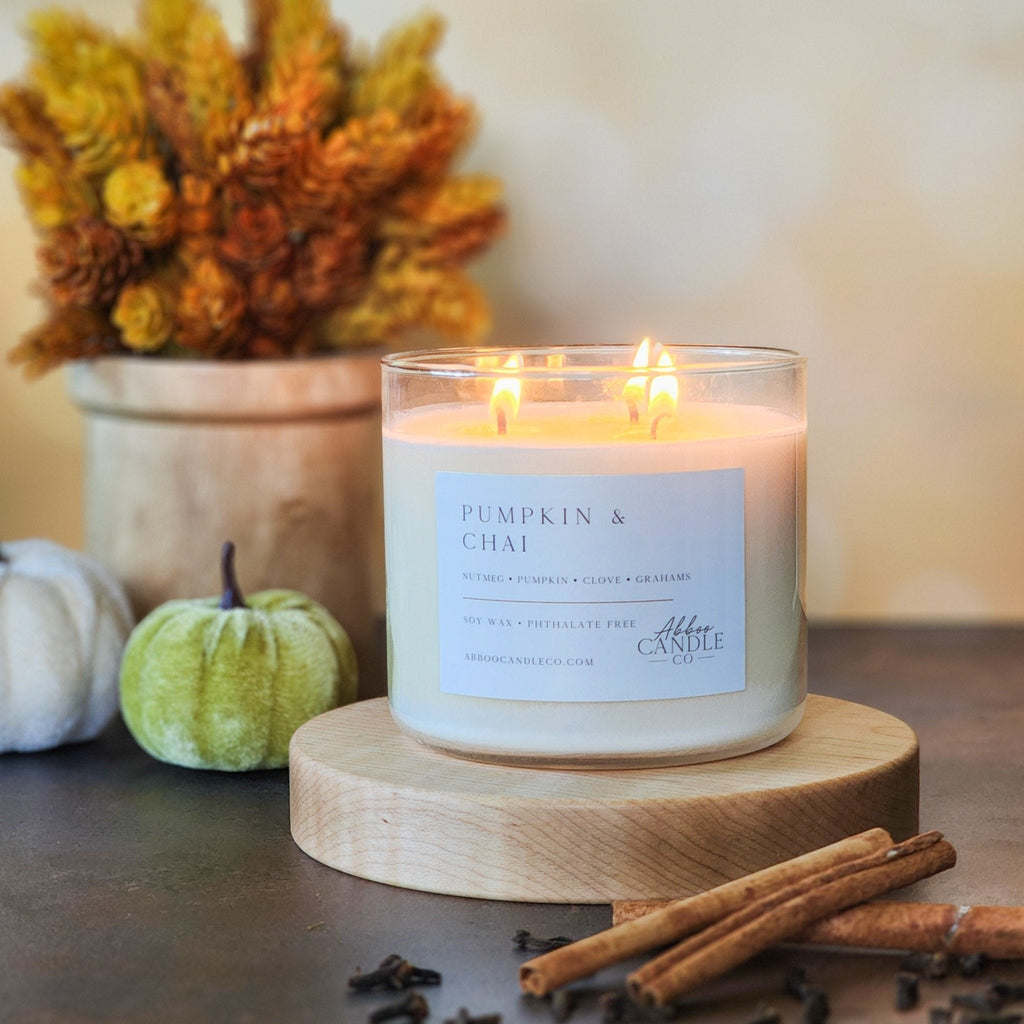 Pumpkin and Chai 3-Wick Soy Candle