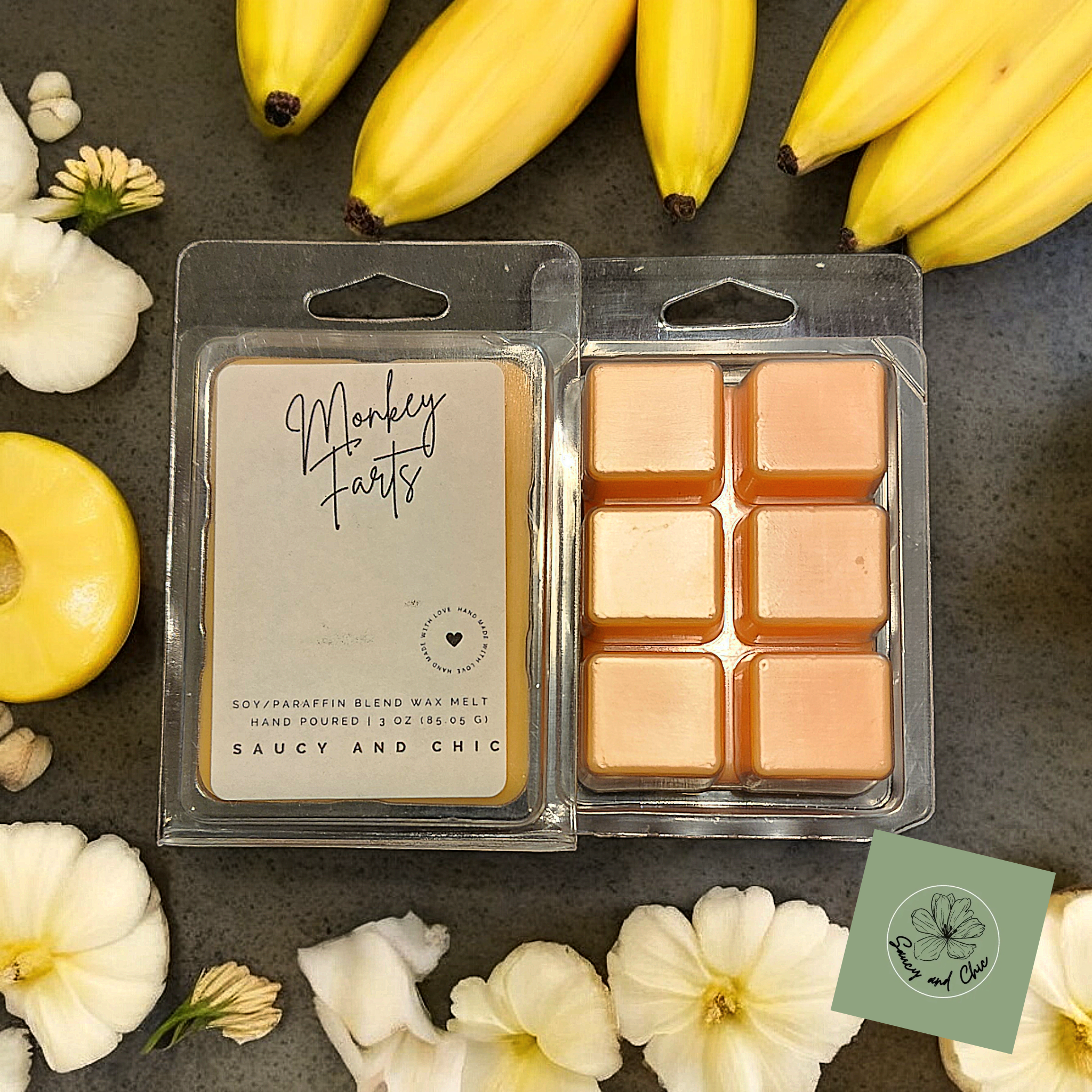 Monkey Farts Wax Melt – Fruity, Funky & Totally Bananas | Saucy & Chic