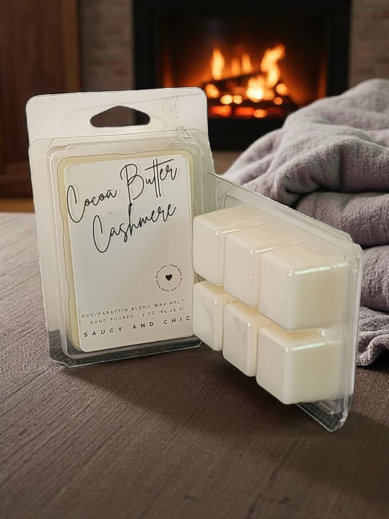 Cocoa Butter and Cashmere Wax Melt: Luxurious and Cozy Fragrance