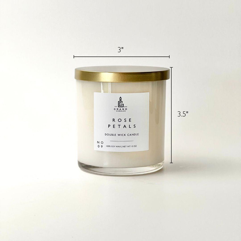 Rose Petals Candle by Grand Candles | Soy Wax, Clean Burn