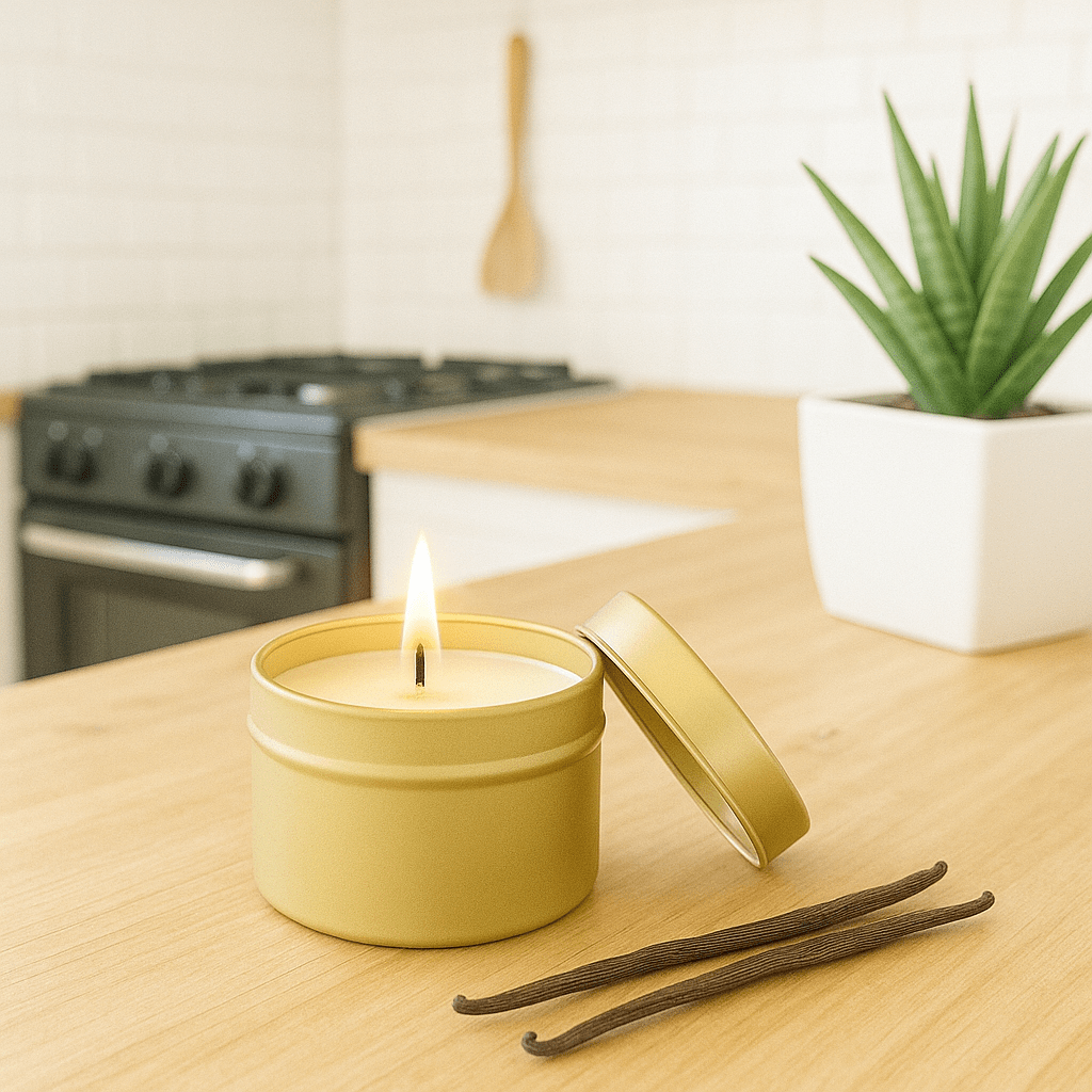 Smoked Vanilla and Oak Gold Tin Soy Candle