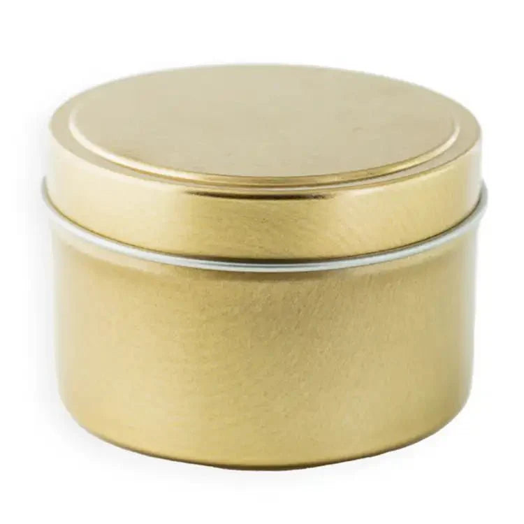 Smoked Vanilla and Oak Gold Tin Soy Candle
