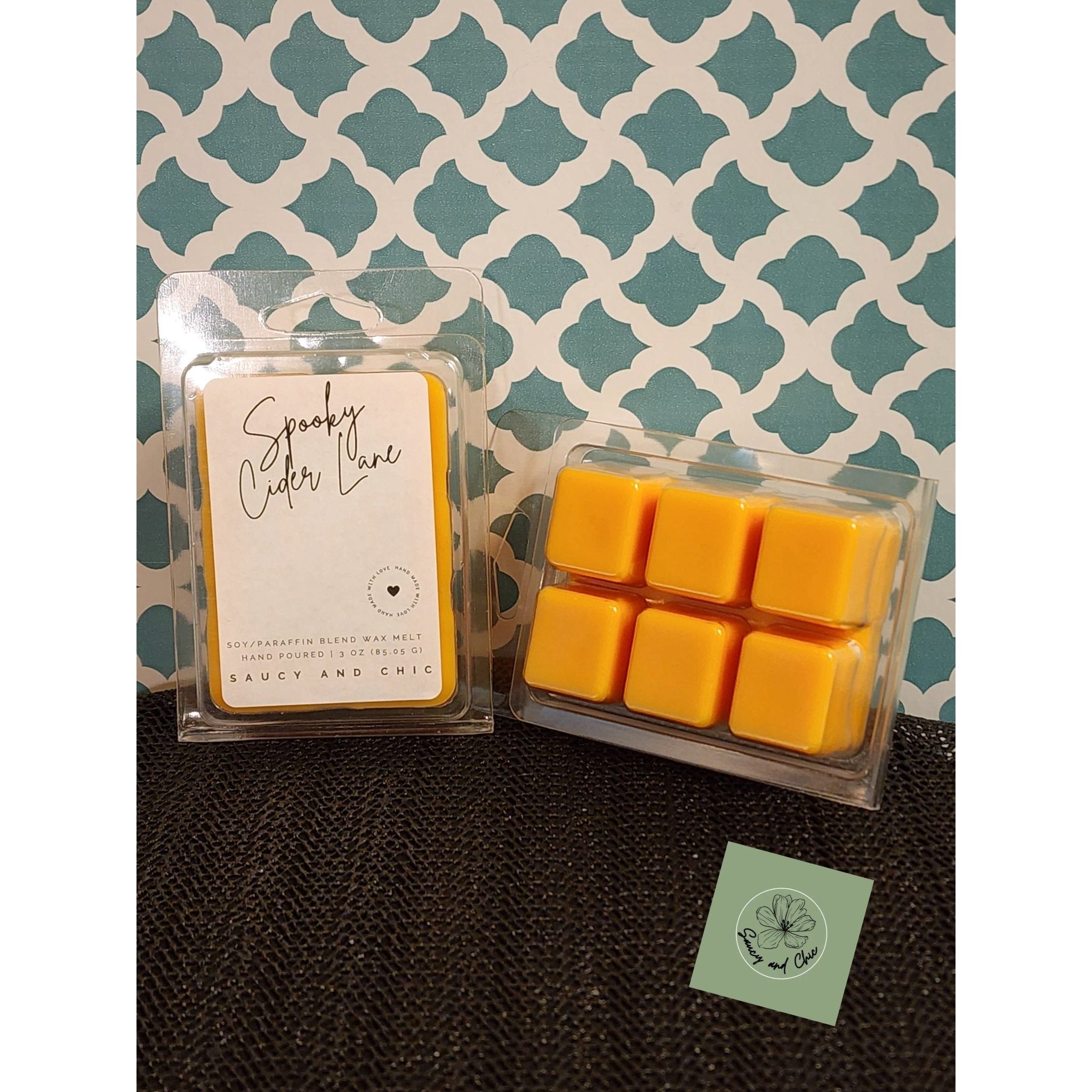 Spooly Cider Lane Wax Melt – Apple Spice, Green Floral & Fruity Vanilla Fall Vibes | Saucy & Chic