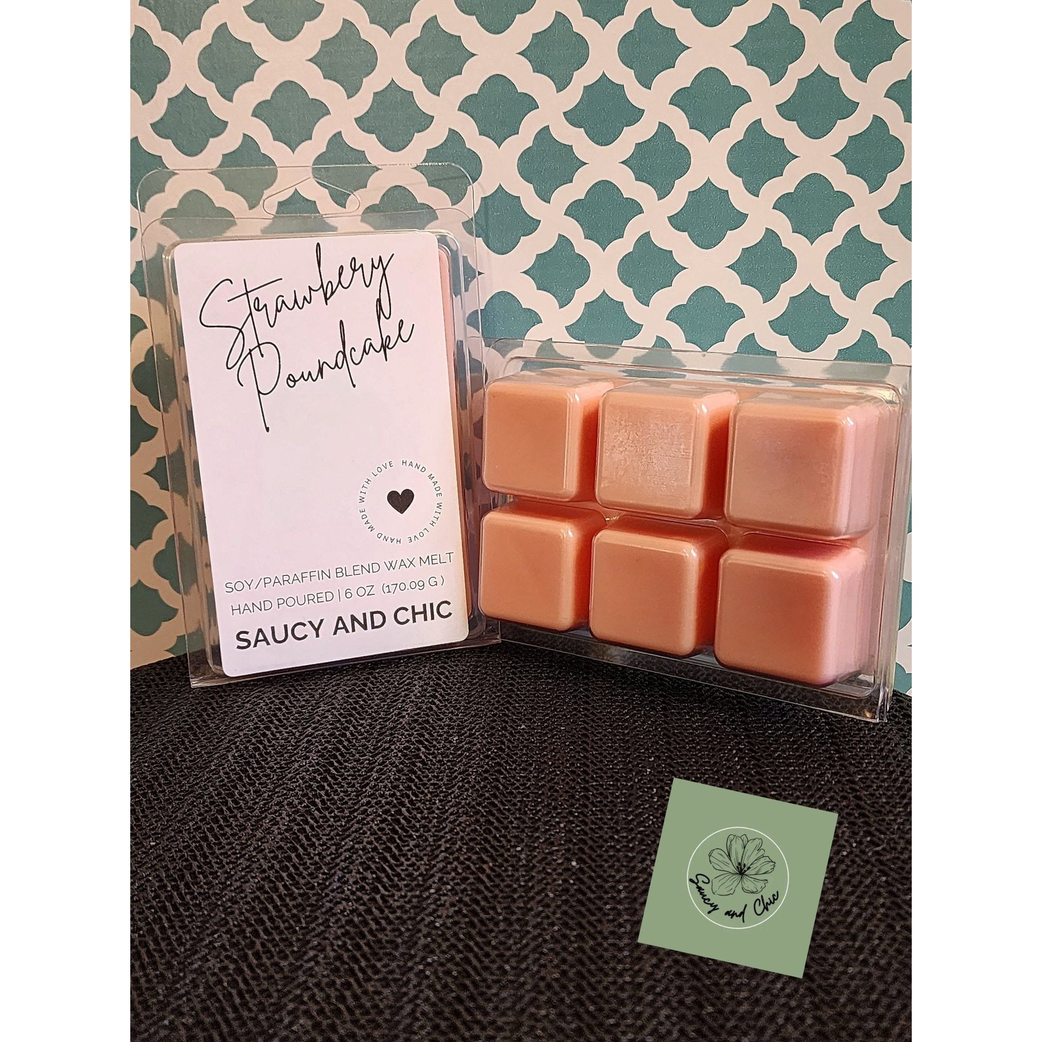 Strawberry Pound Cake Wax Melt - Sweet & Fruity Scented Wax Cubes for a Cozy Home